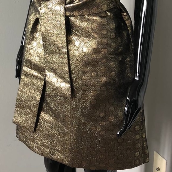 NWOT SEE BY CHLOE GOLD PATTERN LAME DRESS 6 S-M IT 42 GORGEOUS!!!!! - Picture 5 of 13